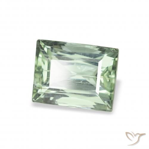 Tormalina Verde foresta chiaro naturale da 1.38 ct, Taglio a baguette, VS-SI
