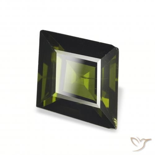 Tormalina Verde scuro naturale da 1.53 ct, Taglio a fantasia, VS