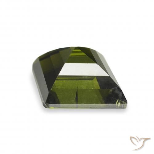 Tormalina Verde scuro naturale da 1.53 ct, Taglio a fantasia, VS
