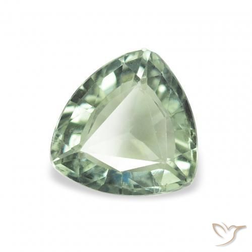 Tormalina Verde muschio naturale da 0.98 ct, Taglio trillion, VVS