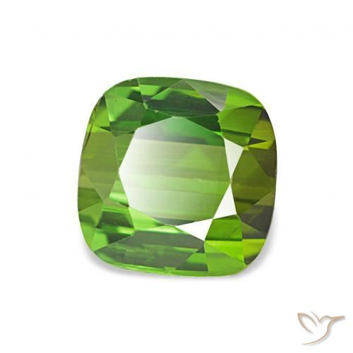 Tormalina Verde medio naturale da 1.75 ct, Cuscino, VVS-VS