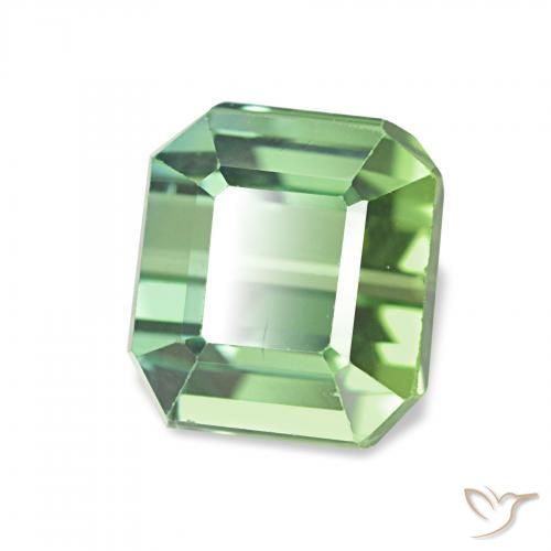 Tormalina Verde Pera Pallido naturale da 2.89 ct, Ottagonale / Taglio smeraldo, VVS-VS
