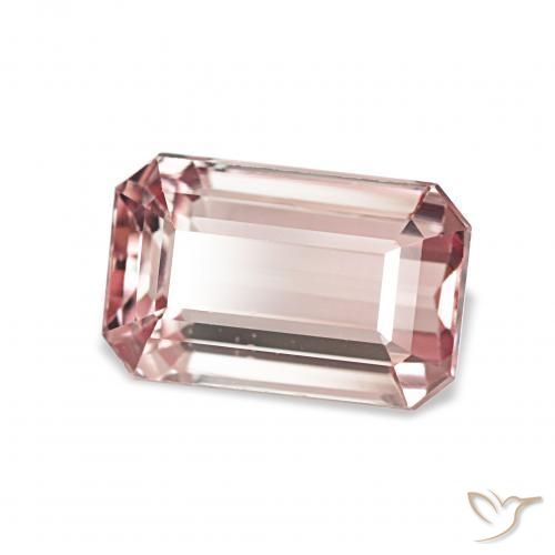 Tormalina Rosa chiaro naturale da 2.41 ct, Ottagonale / Taglio smeraldo, VVS-VS