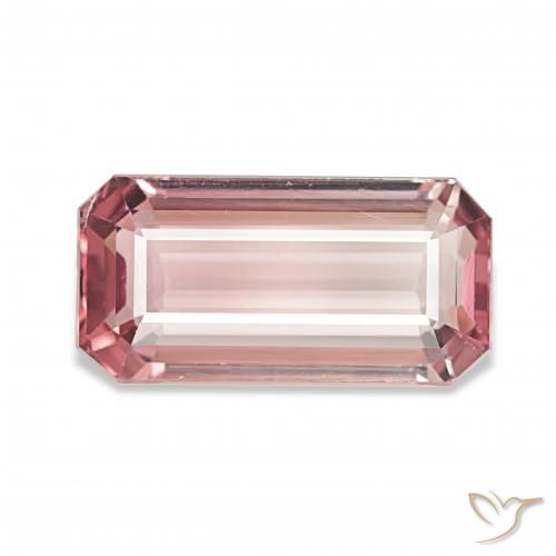 3.74ct Medium Light-Pink Tormalina, Taglio smeraldo, VS