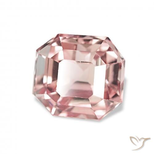 Tormalina Rosa terroso naturale da 3.16 ct, Ottagonale / Taglio smeraldo, VS
