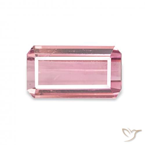 1.42ct Rosa chiaro Tormalina, Taglio smeraldo, VS