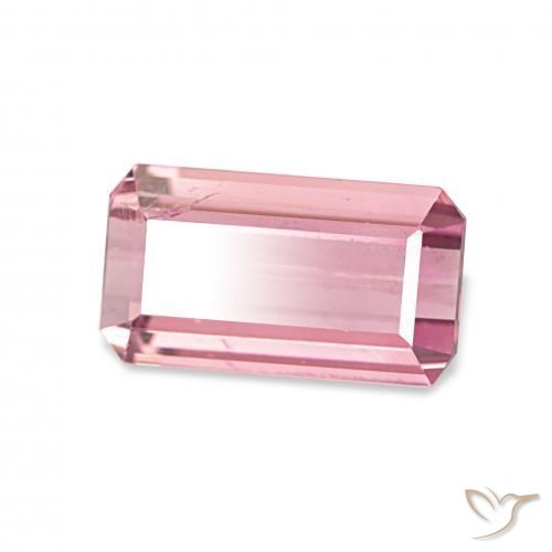 Tormalina Rosa chiaro naturale da 1.42 ct, Ottagonale / Taglio smeraldo, VS