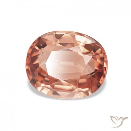 Tormalina Rosa arancione naturale da 2.30 ct, Ovale, VVS-VS
