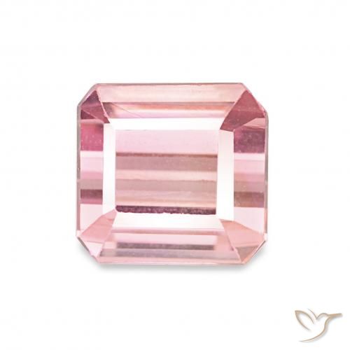 1.43ct Rosa rosa Tormalina, Taglio smeraldo, VVS-VS