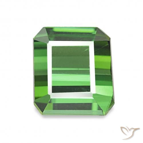2.06ct Verde medio Tormalina, Taglio smeraldo, VVS