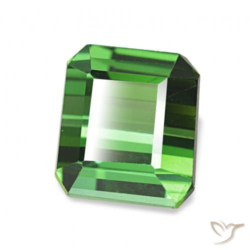 Tormalina Verde medio naturale da 2.06 ct, Ottagonale / Taglio smeraldo, VVS