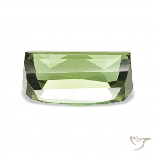 Tormalina Verde giallastro naturale da 2.96 ct, Cuscino, VVS
