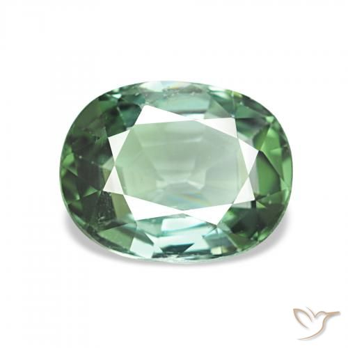 1.71ct Verde chiaro Tormalina, Cuscino, VVS-VS