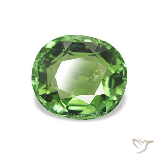 Tormalina Verde scuro naturale da 1.32 ct, Ovale, VS
