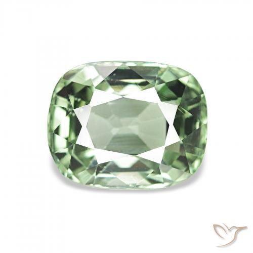 1.80ct Verde caldo Tormalina, Cuscino, VS