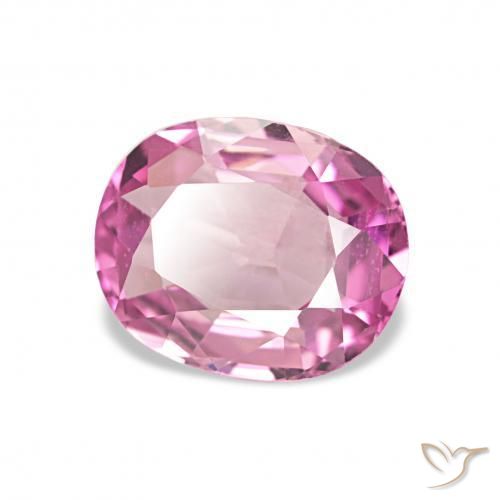 Tormalina Rosa intenso naturale da 1.12 ct, Ovale, VVS