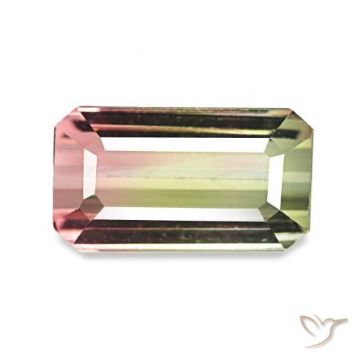 1.74ct Colo anguria Tormalina, Taglio smeraldo, VS