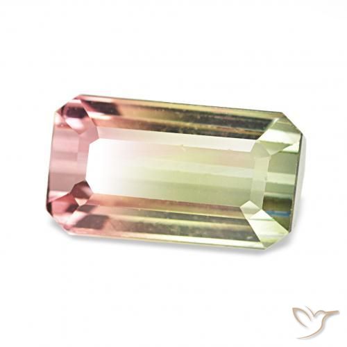 Tormalina Colo anguria naturale da 1.74 ct, Ottagonale / Taglio smeraldo, VS