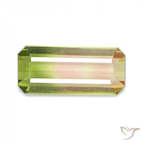 1.53ct Colo anguria Tormalina, Taglio smeraldo, VS