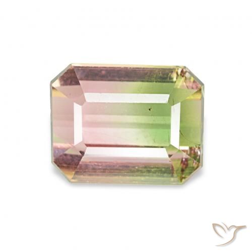 1.65ct Colo anguria Tormalina, Taglio smeraldo, VS
