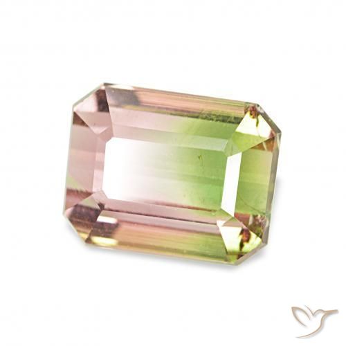 Tormalina Colo anguria naturale da 1.65 ct, Ottagonale / Taglio smeraldo, VS