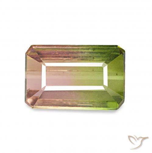 1.45ct Colo anguria Tormalina, Taglio smeraldo, VS
