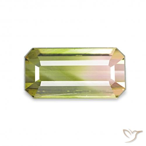 1.06ct Colo anguria Tormalina, Taglio smeraldo, VS