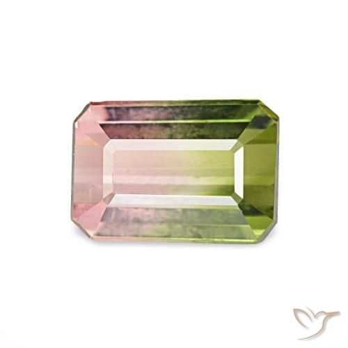 0.93ct Colo anguria Tormalina, Taglio smeraldo, VS