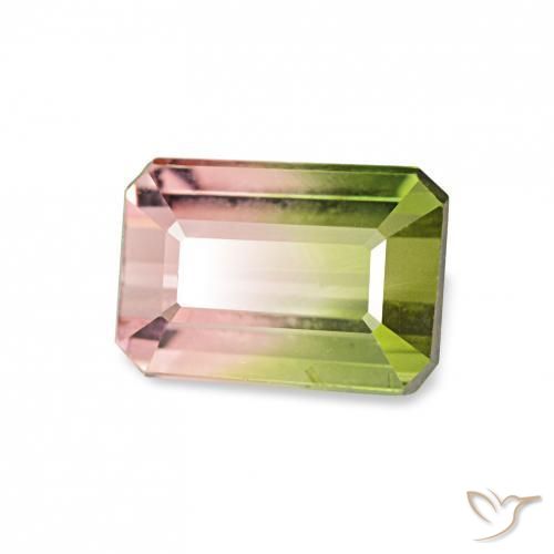 Tormalina Colo anguria naturale da 0.93 ct, Ottagonale / Taglio smeraldo, VS