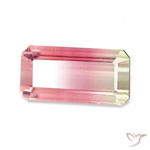 Tormalina Bi-Colore naturale da 2.27 ct, Ottagonale / Taglio smeraldo, VVS-VS