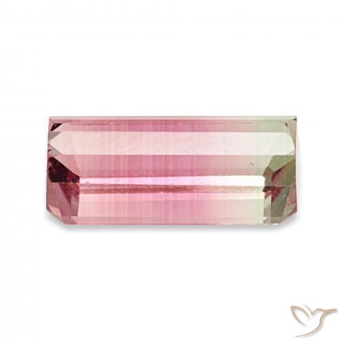 Tormalina Bi-Colore naturale da 2.27 ct, Ottagonale / Taglio smeraldo, VVS-VS