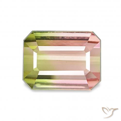 1.55ct Colo anguria Tormalina, Taglio smeraldo, VVS-VS