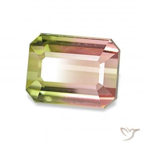 Tormalina Colo anguria naturale da 1.55 ct, Ottagonale / Taglio smeraldo, VVS-VS