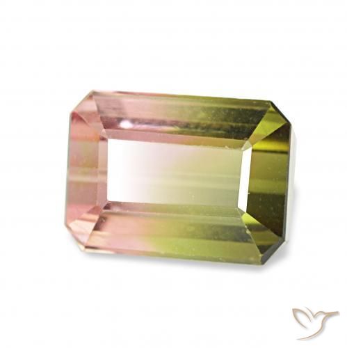 Tormalina Colo anguria naturale da 1.63 ct, Ottagonale / Taglio smeraldo, VVS-VS