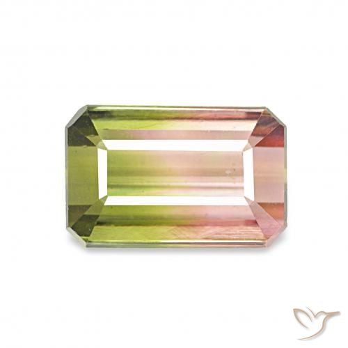 1.32ct Colo anguria Tormalina, Taglio smeraldo, VVS-VS