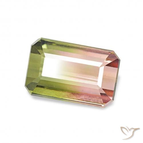 Tormalina Colo anguria naturale da 1.32 ct, Ottagonale / Taglio smeraldo, VVS-VS
