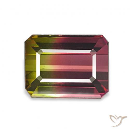 1.87ct Colo anguria Tormalina, Taglio smeraldo, VVS