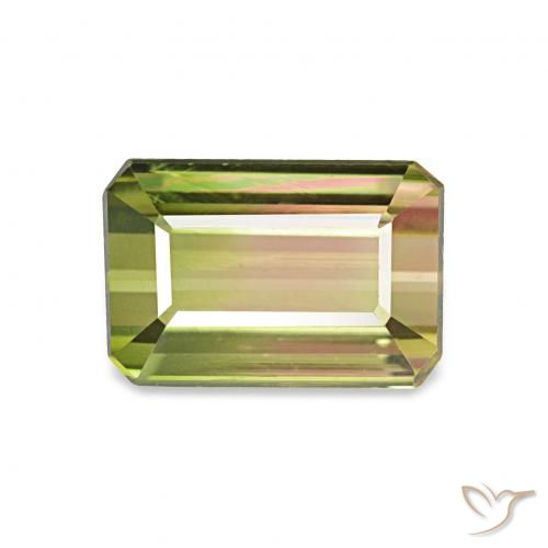 1.32ct Colo anguria Tormalina, Taglio smeraldo, VVS