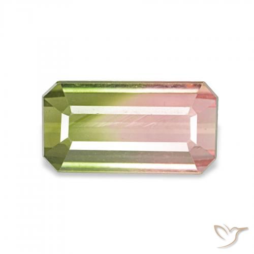 1.48ct Colo anguria Tormalina, Taglio smeraldo, VVS