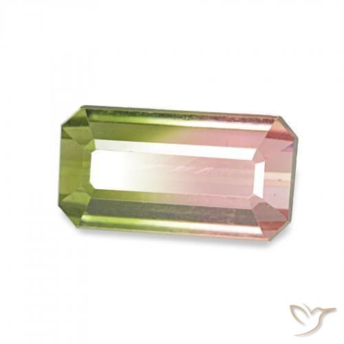 Tormalina Colo anguria naturale da 1.48 ct, Ottagonale / Taglio smeraldo, VVS