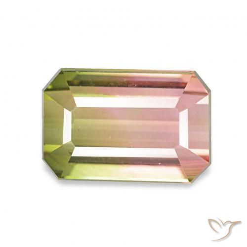 1.73ct Colo anguria Tormalina, Taglio smeraldo, VVS