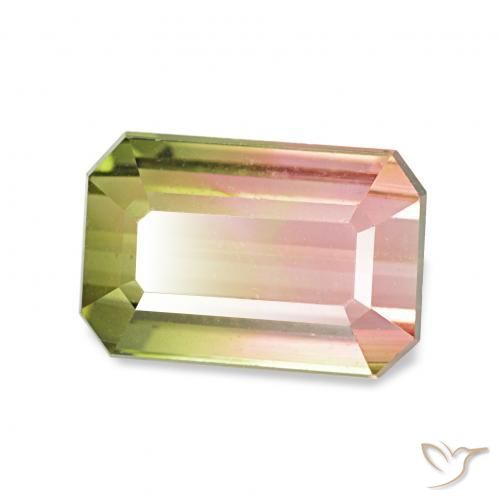 Tormalina Colo anguria naturale da 1.73 ct, Ottagonale / Taglio smeraldo, VVS