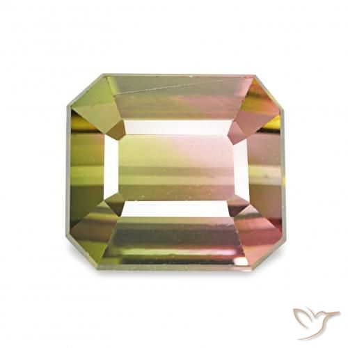 2.20ct Colo anguria Tormalina, Taglio smeraldo, VVS