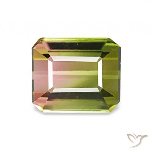 1.26ct Colo anguria Tormalina, Taglio smeraldo, VVS