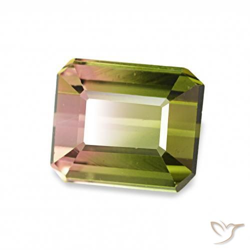 Tormalina Colo anguria naturale da 1.26 ct, Ottagonale / Taglio smeraldo, VVS