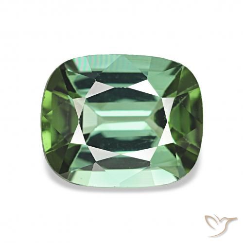 1.65ct Verde chiaro Tormalina, Cuscino, VVS-VS