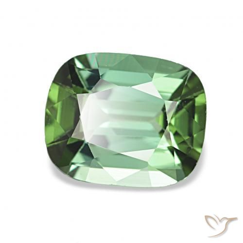 Tormalina Verde chiaro naturale da 1.65 ct, Cuscino, VVS-VS