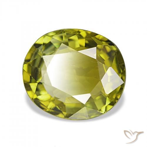 Tormalina Verde caldo naturale da 1.92 ct, Ovale, VVS-VS