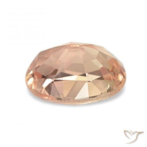 Tormalina Arancio tigre chiaro naturale da 1.24 ct, Ovale, VVS-VS