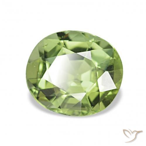 Tormalina Verde caldo naturale da 1.31 ct, Ovale, VVS-VS